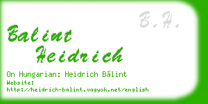 balint heidrich business card